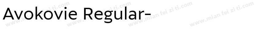 Avokovie Regular字体转换